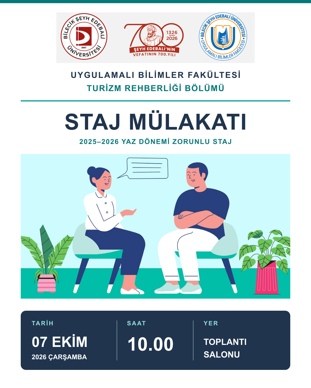 Staj Dosyası Teslimi ve Staj Mülakatı Hakkında
